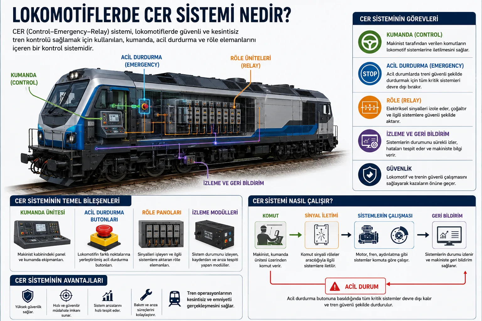 Lokomotiflerde Cer Sistemi Nedir
