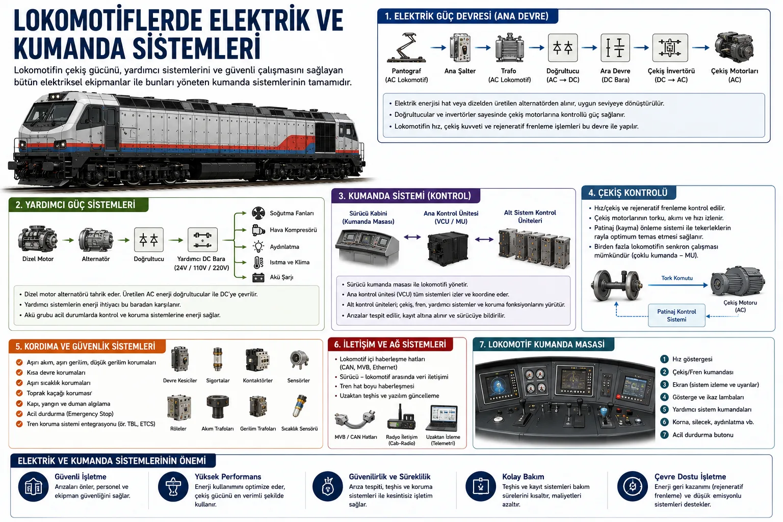 Lokomotiflerde elektrik ve kumanda sistemleri