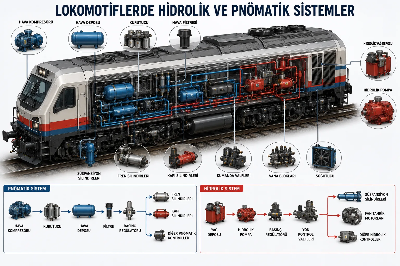 Lokomotiflerde Hidrolik ve Pnömatik Sistemler